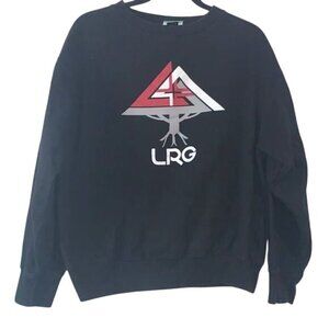 LRG Black Crewneck Sweatshirt Medium Cotton-Poly Blend